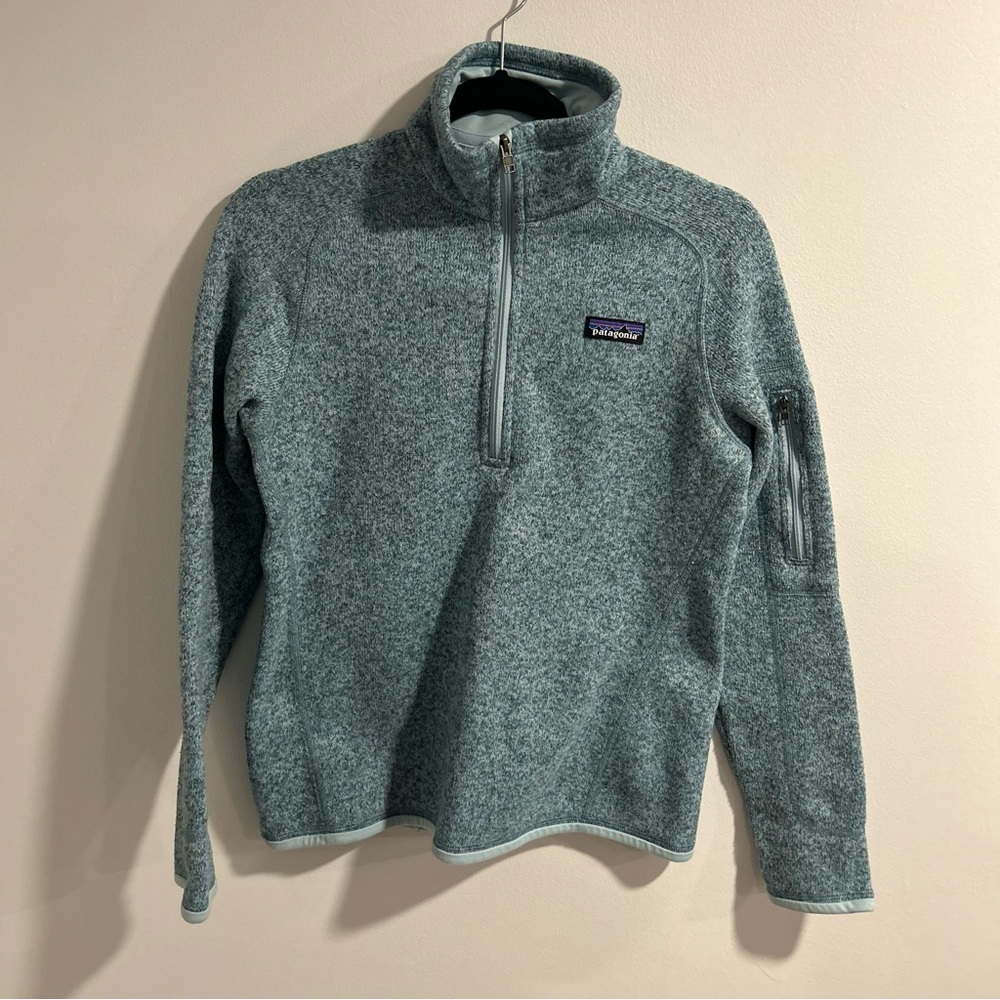 Patagonia Better Sweater 1/4 Zip Pullover Fleece Jacket Heather Blue Size Small